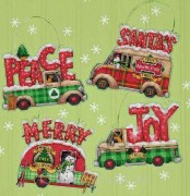 Набор для вышивки Dimensions 8974 Праздничные грузовички / Holiday Truck Ornaments