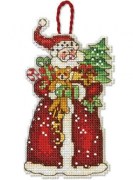 Набор для вышивки крестом Украшение Санта / Santa Ornament
