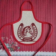 Фартух на пляшку з вишивкою, Червоний Вогняний Кінь
