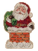 Набір для вишивання, Santa in Chimney / Санта в комин, Mill Hill JS202112