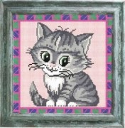 Канва Zweigart с рисунком для вышивания Котёнок