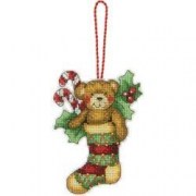Набір для вишивання хрестиком "Прикраса Ведмідь//Bear Ornament" DIMENSIONS 70-08894
