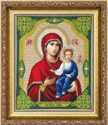 Набор для вышивки крестиком Чарівна Мить 525 Икона Образ Пресвятой Богородицы Одигитрия Смоленская 