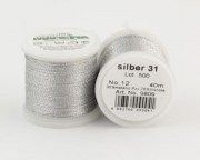 Металлизированная нить Madeira silver 31 для вышивки и плетения