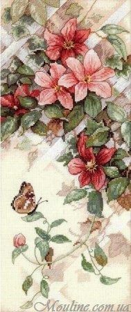 Набор для вышивки крестом Classic Design 4325 Цветы и бабочки 
