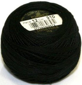 Нитка DMC Pearl Cotton (310) 100% бавовна, арт.116/12