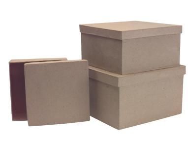 Заготовка из папье маше коробка Квадрат 28-4075