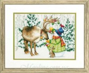 Набор для вышивания крестом DIMENSIONS 08947, Северный олень / Ornamental Reindeer