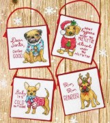 08972 Набір для вишивання хрестом DIMENSIONS, Christmas Pups. Ornaments / Різдвяні цуценята