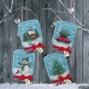 Купити Набір для вишивання хрестиком, Christmas Jar Ornaments / Різдвяні баночки, DIMENSIONS 08997
