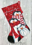 Набор для вышивания гобеленом Holiday Penguins Stocking DIMENSIONS