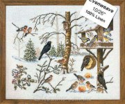 Набор для вышивания Eva Rosenstand 12-651 Птицы у кормушки / Eating birds