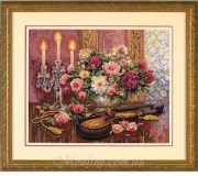 Набор для вышивки крестом DIMENSIONS Романтический букет / Romantic Floral Gold Collection 