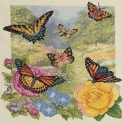 Набор для вышивания крестом Bucilla 45438 Сад бабочек