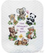 73064 Dimensions Набор для вышивки крестиком на одеяле Детеныши животных / Baby Animals Quilt