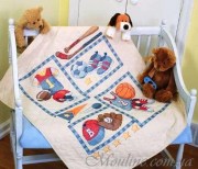 73255 Dimensions Набор для вышивки крестиком на одеяле Детский спорт / Little Sports Quilt