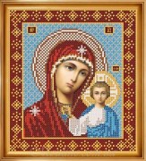 Вышивка бисером иконы Божия Матерь Казанская H9004