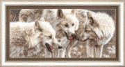 Набір для вишивання хрестиком Чарівна Мить М-126 "Білі вовки"