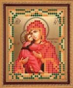 Вышивка бисером Образ Богородица Владимирская