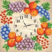 Часы бисером Фруктовый веночек вышивание от Марички