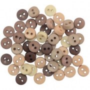 Декоративные пуговицы Tiny Round Buttons - Natural 1567