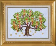 Дерево богатства F-0067 лентами Ribbon Embroidery