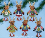 5994DW Design Works вышивка крестиком Ugly Sweater Reindeer / Олени в свитерах