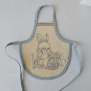 Фартух на пляшку з вишивкою Пасхальний кролик