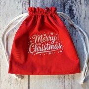 Текстильний мішечек для подарунку на новий рік