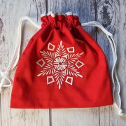 Текстильний мішечек для подарунку на новий рік