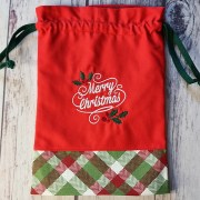 Текстильний мішечек для подарунку на новий рік