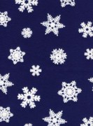 Фетр листовой с узорами Снежинки на синем 21334