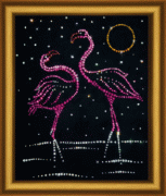 Набор картина стразами Чарівна Мить КС-018 Фламинго