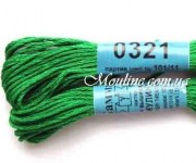 Нитки мулине Гамма 321 для вышивания крестиком ярко-зеленый