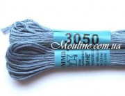 Нитки мулине Гамма 3050 для вышивания крестиком серо-голубой темный