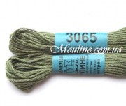 Нитки мулине Гамма 3065 для вышивания крестиком серо-зеленый