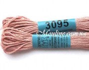 Нитки мулине Гамма 3095 для вышивания крестиком розово-бежевый