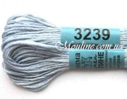 Нитки мулине Гамма 3239, для вышивания крестиком голубо-серый