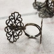 Основа бижутерная для кольца H060 бронзовая