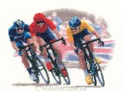 Набор для вышивания крестом Велогонка / Cycle Race Heritage Crafts 1214