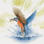 Набор для вышивания крестом Зимородок в полете / Kingfisher in Flight Heritage Crafts H482
