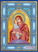 Схема для вышивки иконы бисером на холсте Икона Богородицы Почаевская