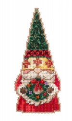 Набір для вишивання Мілл Хілл, Gnome With Wreath / Гном з віночком, Mill Hill JS202212
