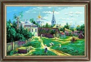 Канва с рисунком 50×80 см Московский дворик, В. Поленов