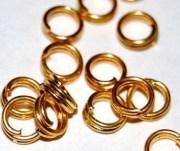 Соединительные колечки для изготовления украшений золотые 7 мм двойные