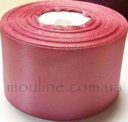 Лента атласная розовая для рукоделия  50 мм