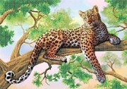 Вишивка бисером Леопард на дереве 316 Арт милениум схема
