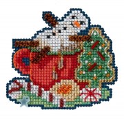 Набор для вышивания Милл Хилл, Marshmallow Snowman / Зефірний сніговик Mill Hill MH182231