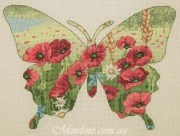 Набор для вышивания крестом ANCHOR MAIA Cилуэт бабочкы / Butterfly Silhouette
