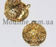 Медальон Круг ажурный золото